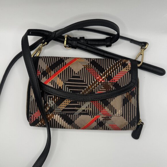 ! EUC Vera Bradley Plaid Crossbody Wallet Bag ! - Picture 1 of 4